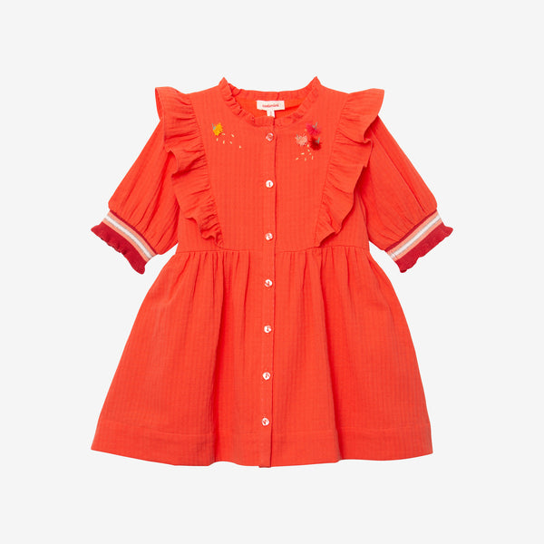 Baby Girl frilly orange dress