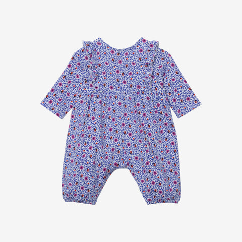 Newborn girl's micro flowers bodysuit