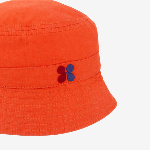 Baby orange embroidered bucket hat