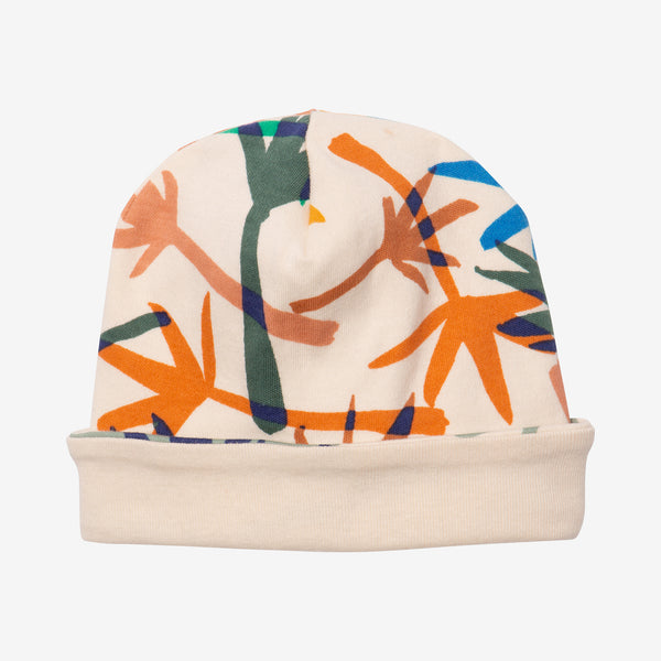 Newborn Boy camo palm beanie