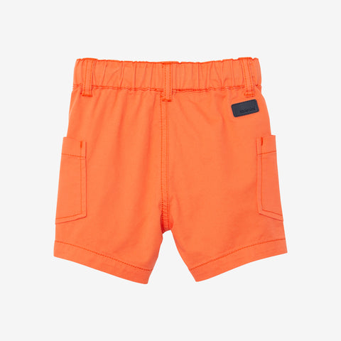 Baby boy orange pull-on Bermuda shorts