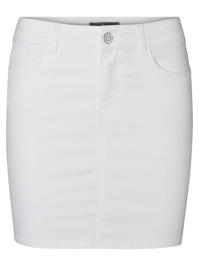vero moda white denim skirt