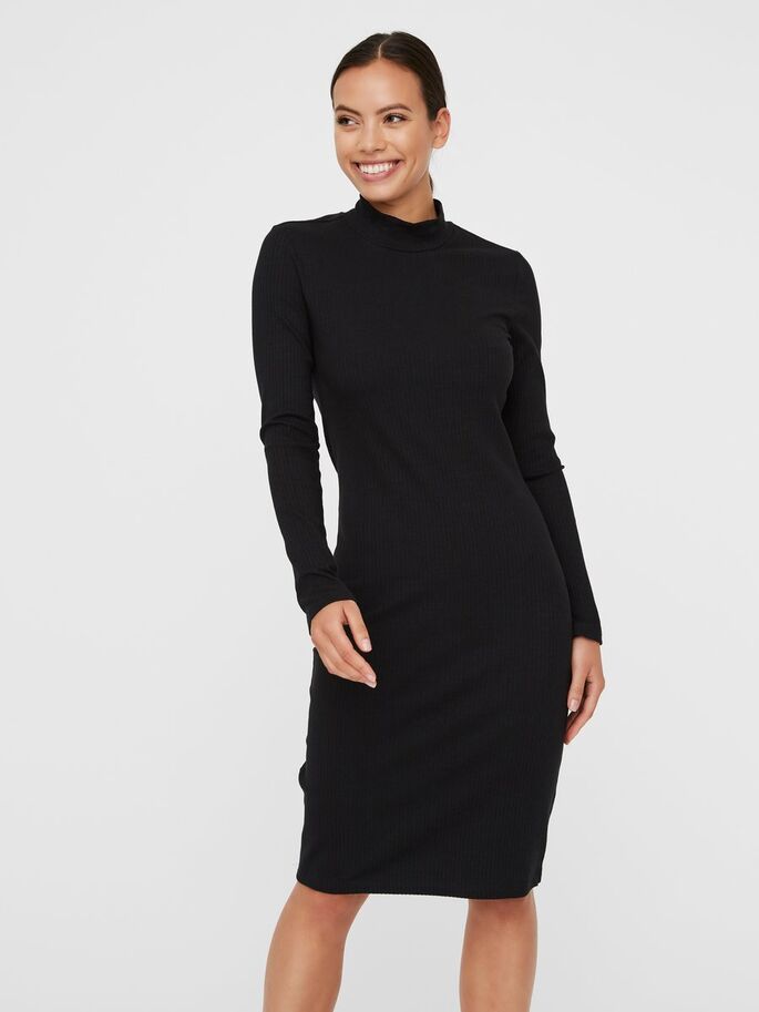 Aware JEANETTE MIDI DRESS | BLACK