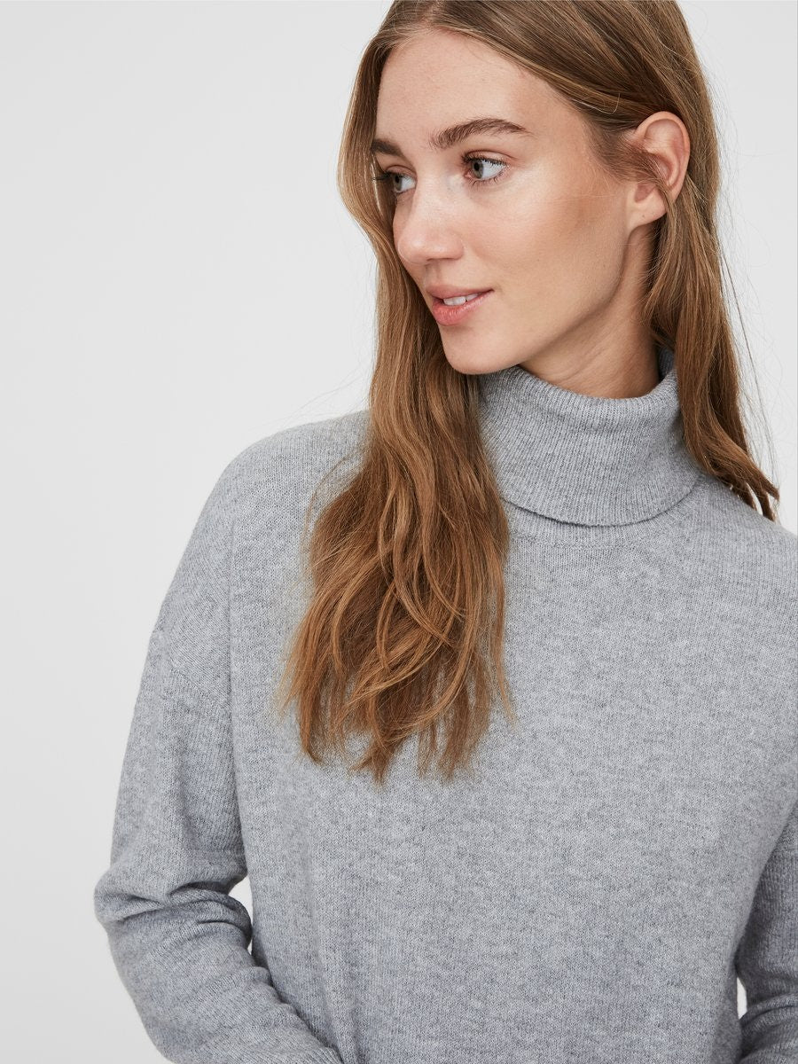 Brilliant turtleneck sweater dress | GREY