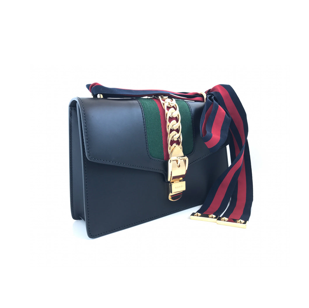 gucci sylvie medium black