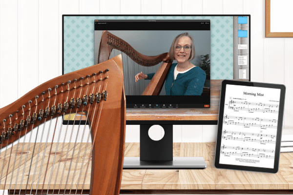 Online harp lessons with Anne Crosby Gaudet