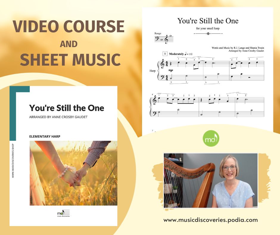 You're Still the One, harp sheet music and video course