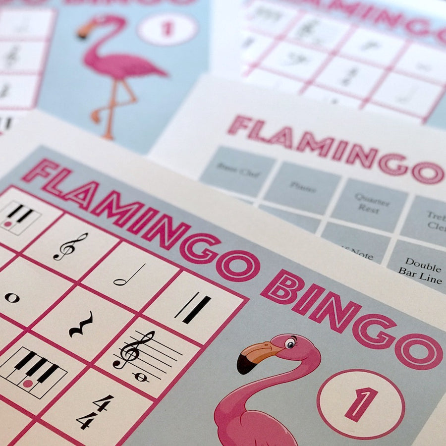 Free printable flamingo birthday card
