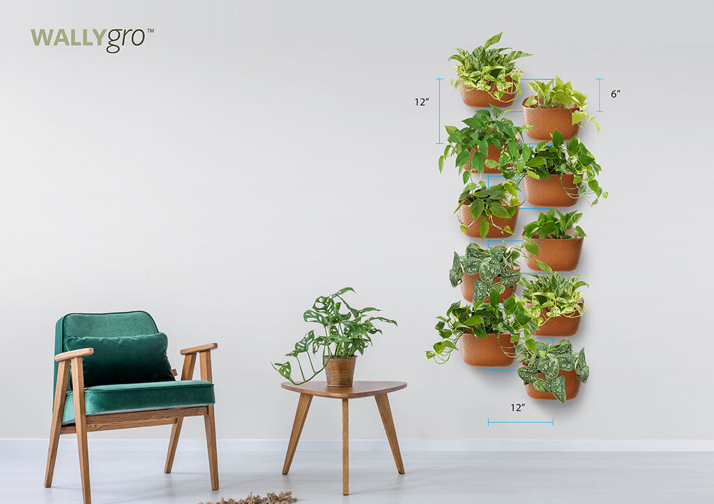 Offset Vertical 10: Wally Eco Plant Wall Spacing