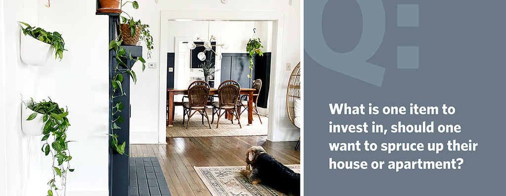 What is one item to invest in, should one want to spruce up their house or apartment? 