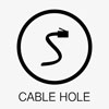 backpack cable hole