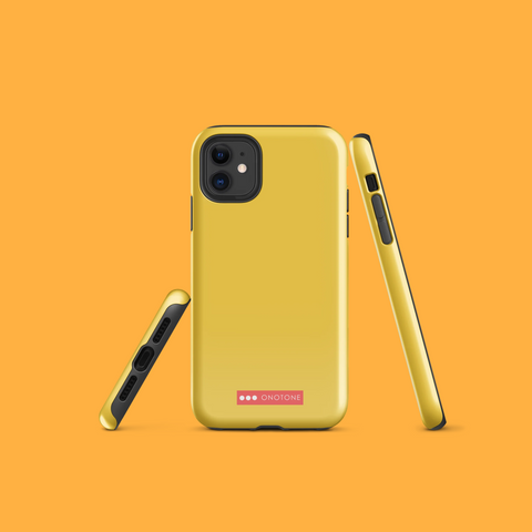 Solid color yellow iphone case