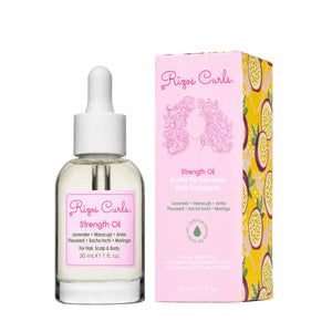 Strength Oil for Hair, Scalp & Body: Fortifying Flaxseed & Lavender for Growth - Rizos Curls