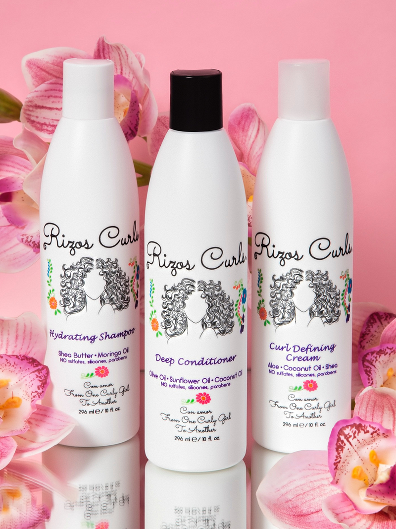 Rizos Curls Trio: Curl Defining Cream, Shampoo, Conditioner
