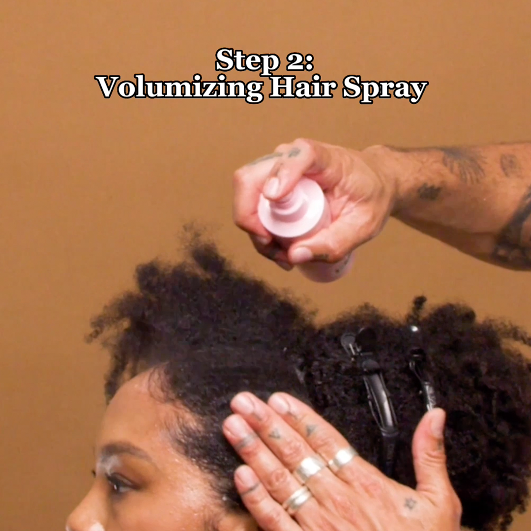 Step 2: Volumizing Hair Spray