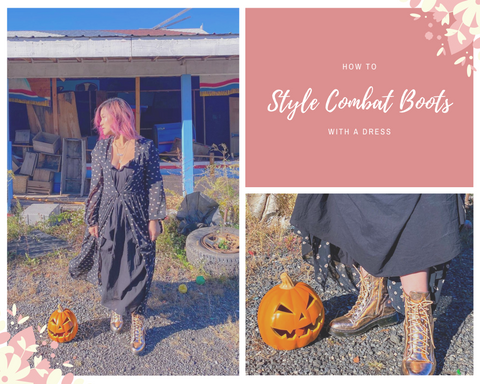 How to style combat boots with a dress