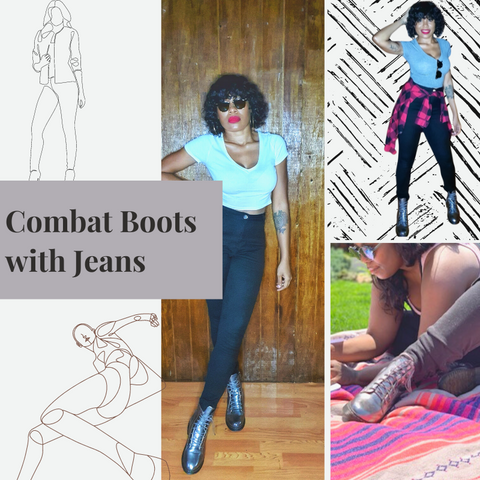 How to style combat boots with jeans