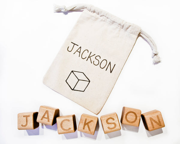 personalized baby blocks set