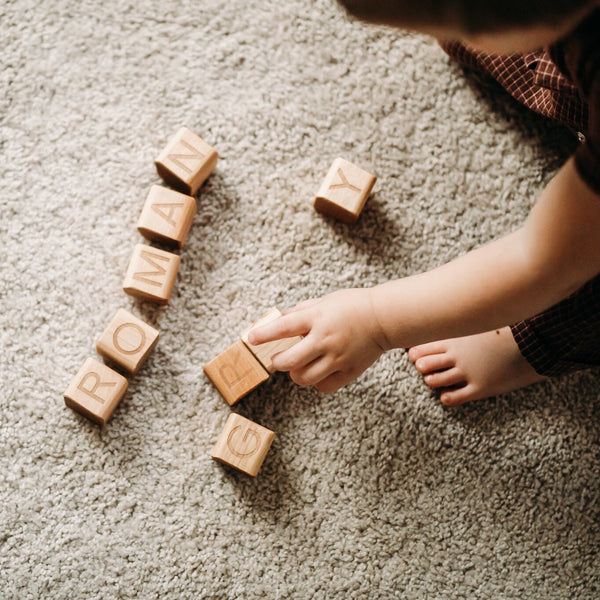 personalized baby blocks set