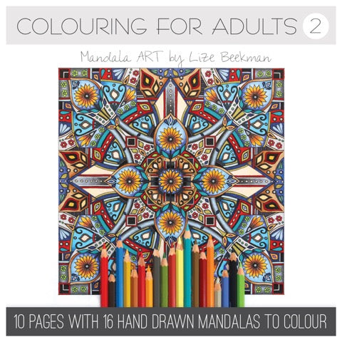 Mandala Art Colouring Books For Adults With Tear Out Sheets