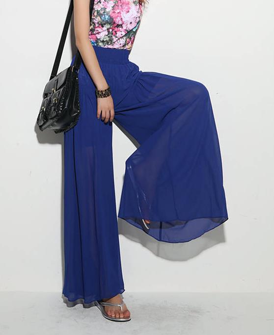 long flare trousers