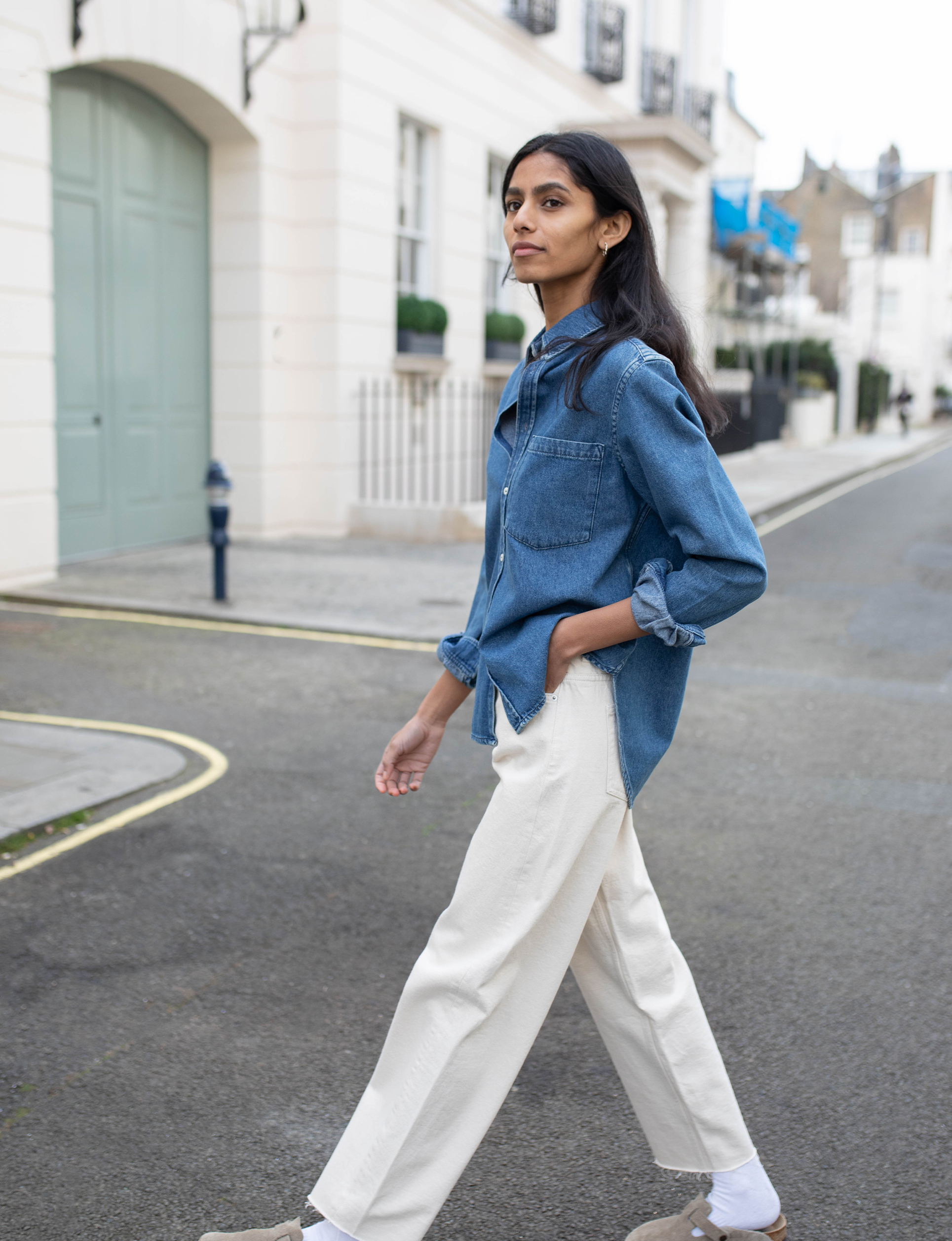 The Classic: Denim, Blue - With Nothing Underneath product image