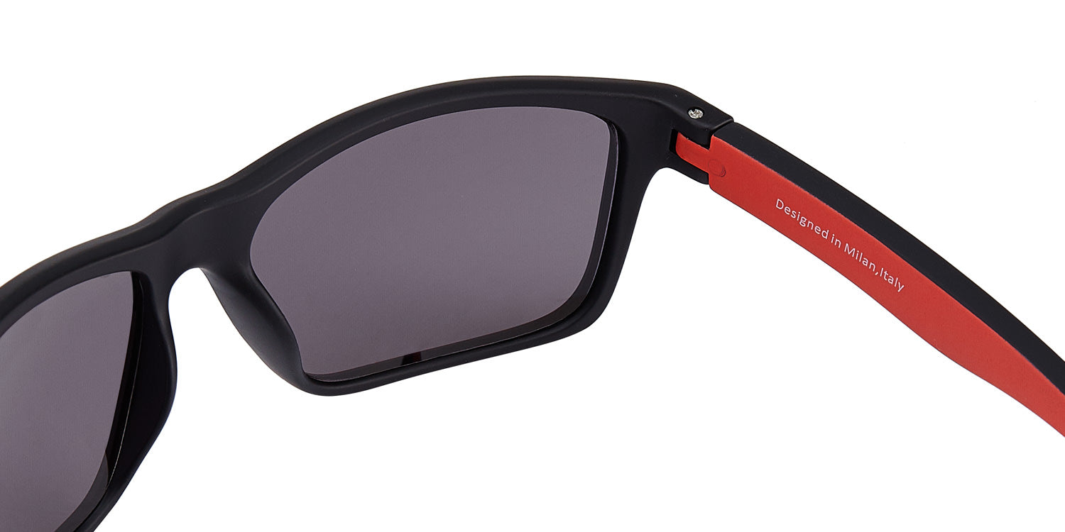 de sol SQUARE⑥ MATTE BLACK RED BY HYPE by CLANDESTINE®