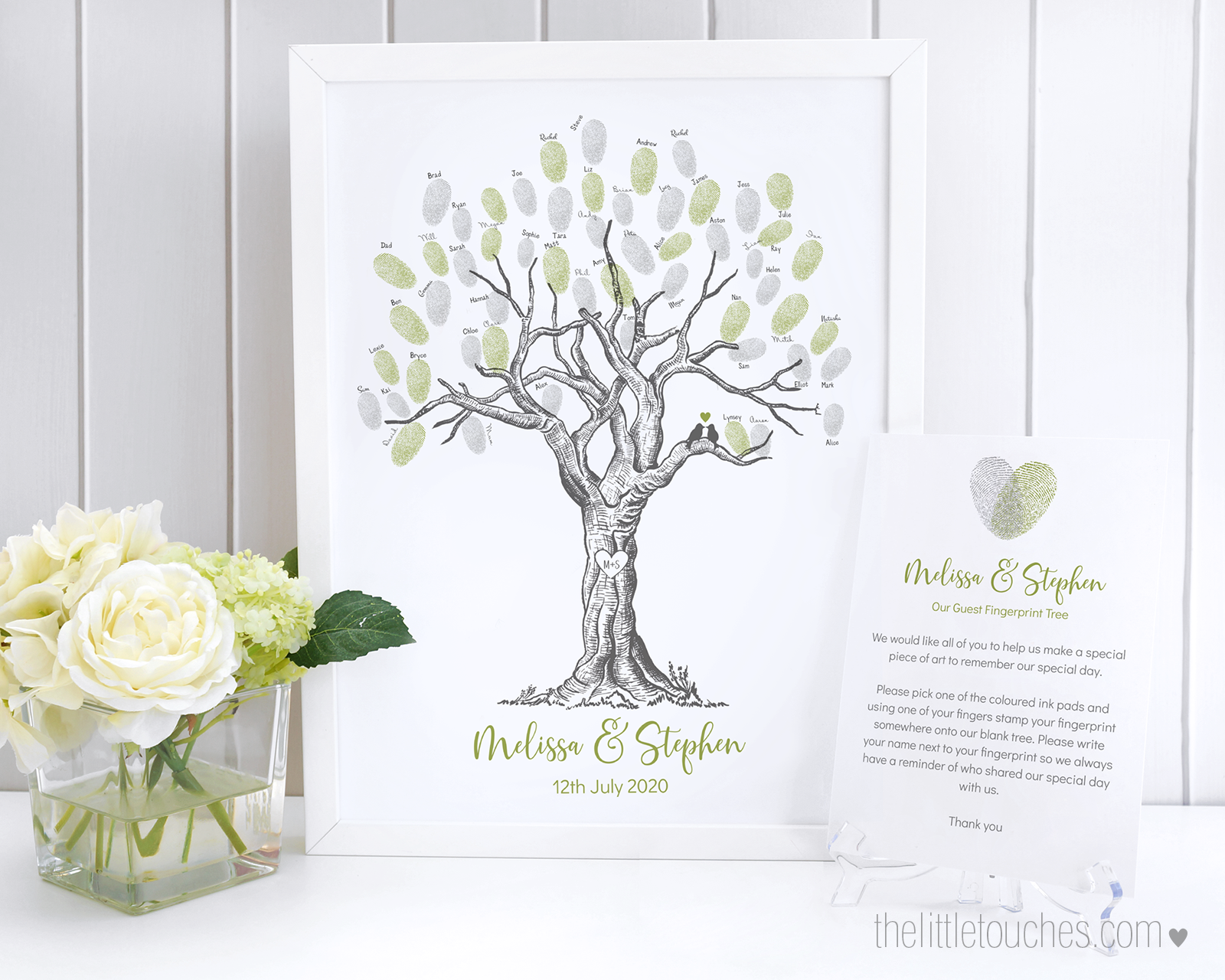 Wedding Fingerprint Tree Guest Book 