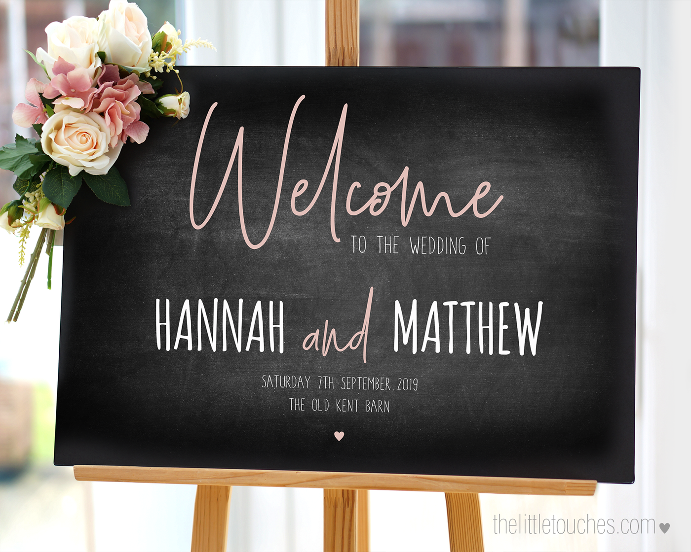 Diy Chalkboard Wedding Welcome Sign Printable Template The Little Touches