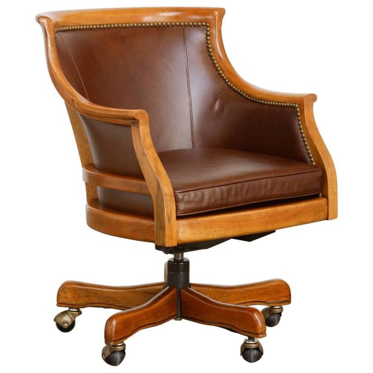 Maple Executive Office Desk Chair By Leathercraft Erin Lane Estate