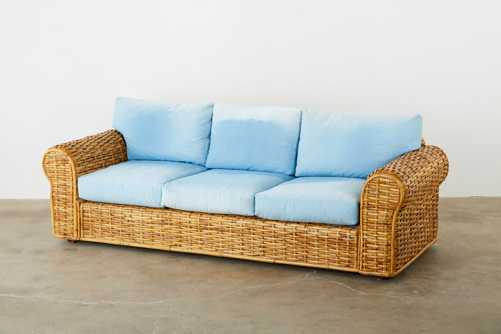 ralph lauren rattan sofa