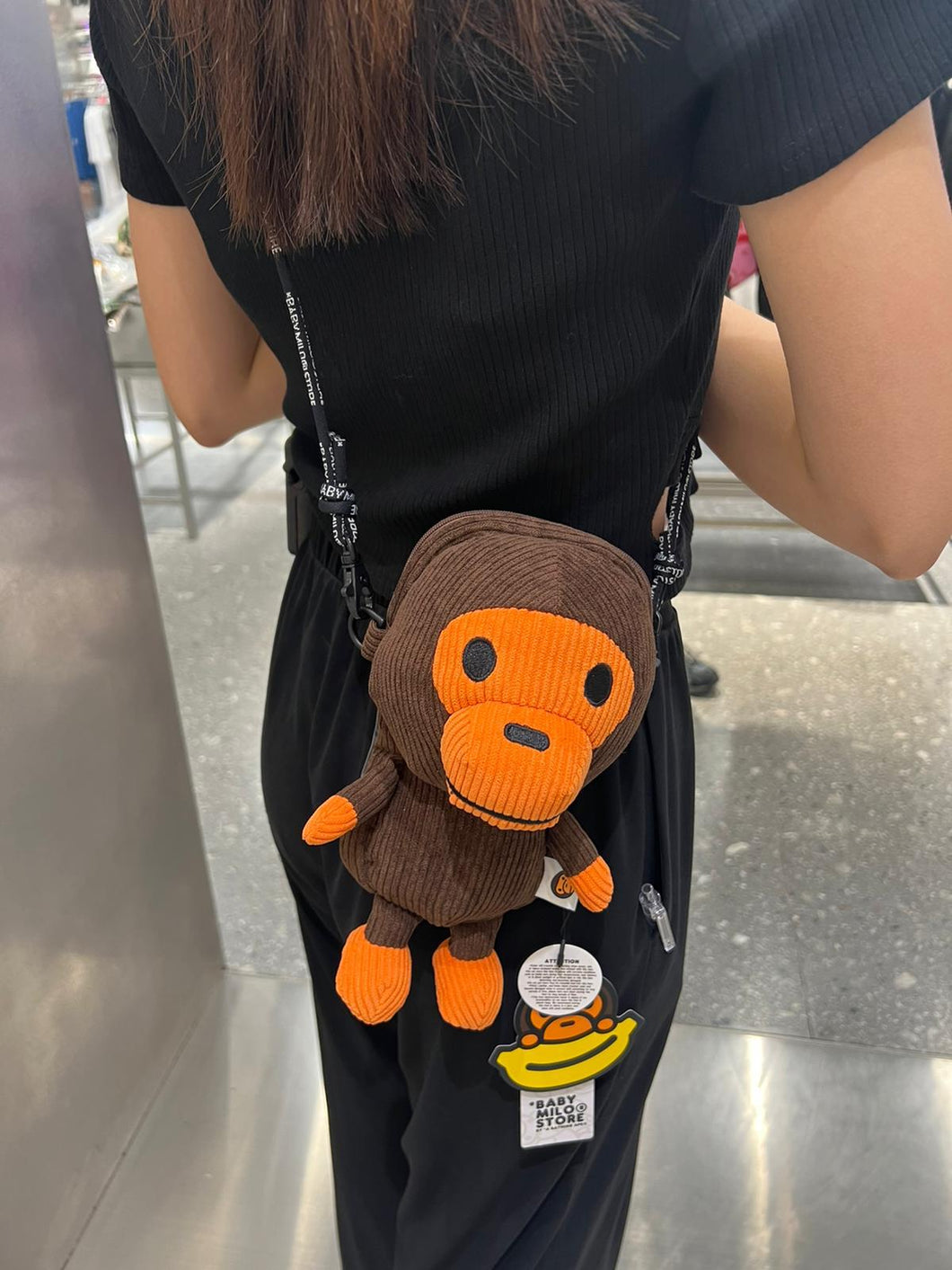 BAPE APE BABY MILO PLUSH CROSS BAG ⬛︎☆ - ショルダーバッグ