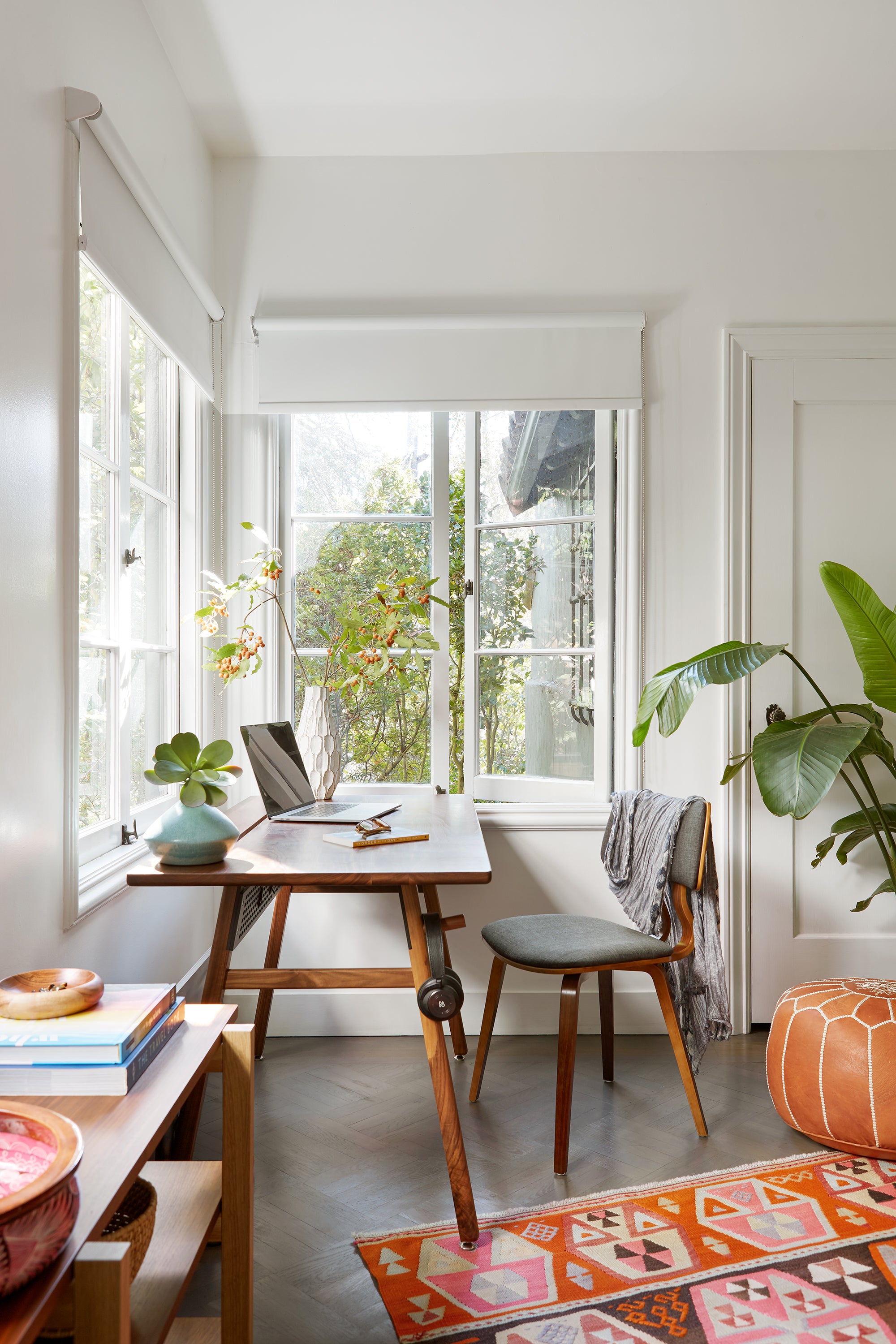 Bleu Leman Design's Home Office Setup Walnut Desk