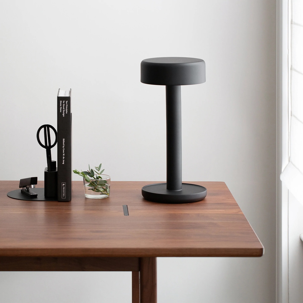 Artifox - Table, Bookend and Table Light - Walnut and Black 