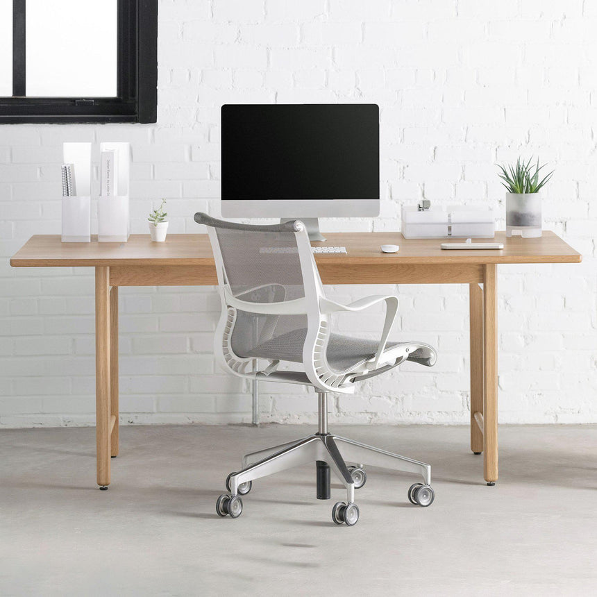 white oak executive desk