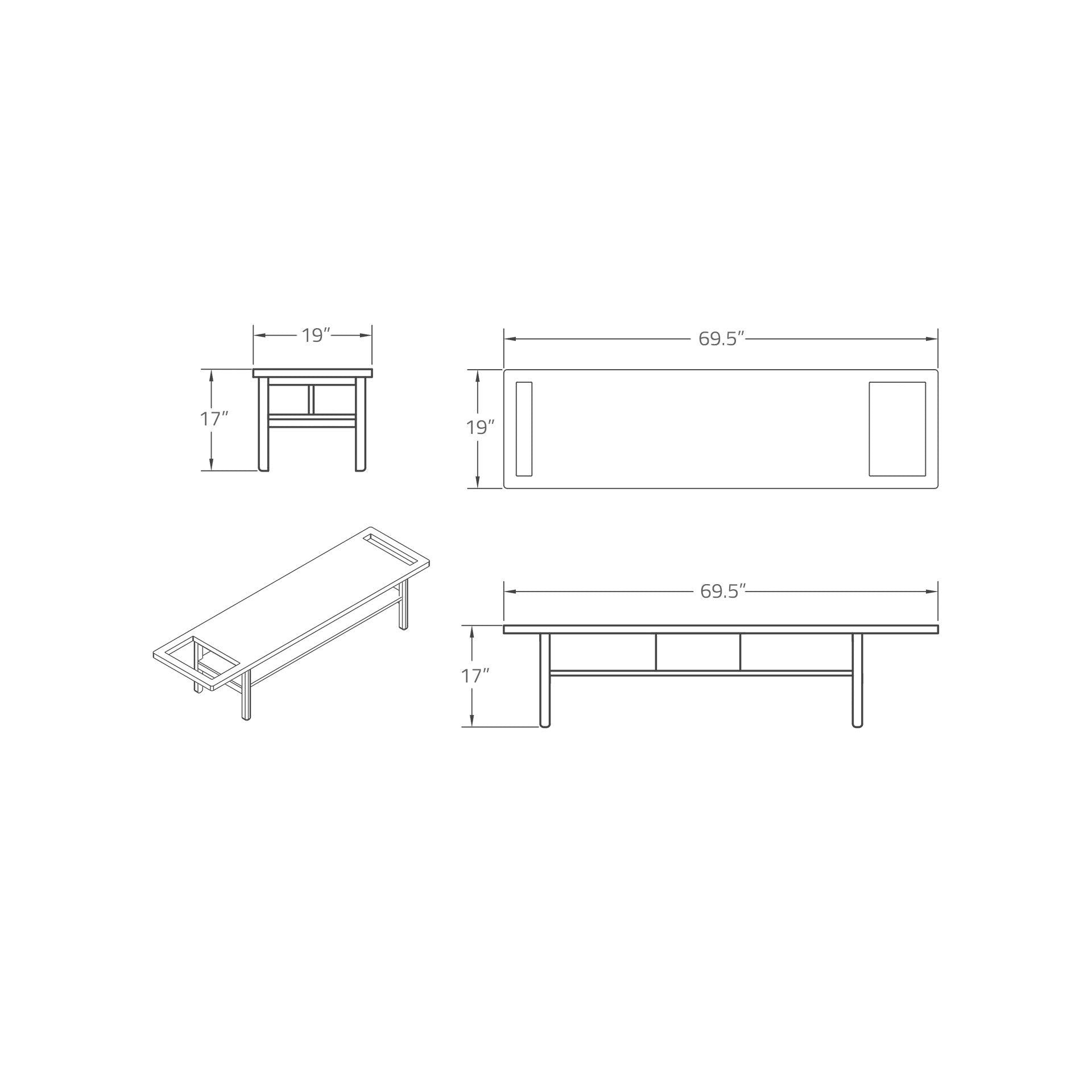 Bench - Whitewash Oak