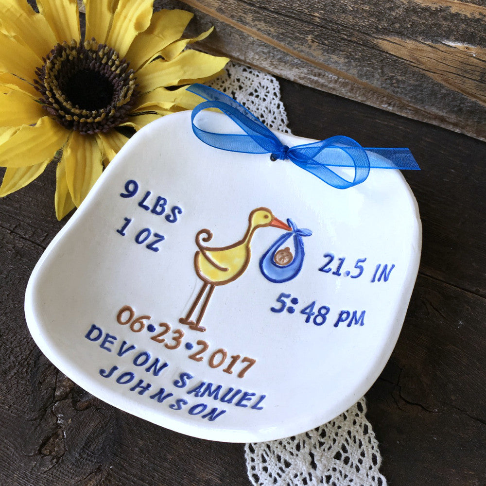 baby keepsake plate