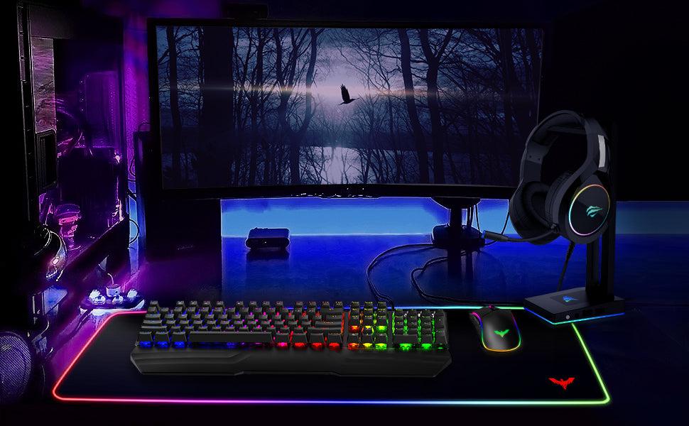 14 kinds of backlit RGB keyboard gamers combo