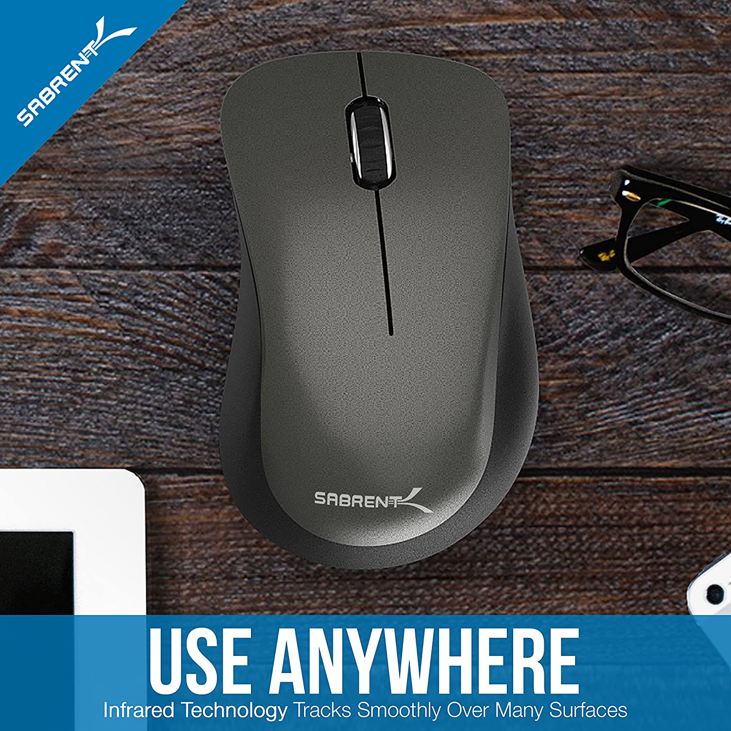 Sabrent 3-Button Bluetooth Optical Mouse Mice anywhere