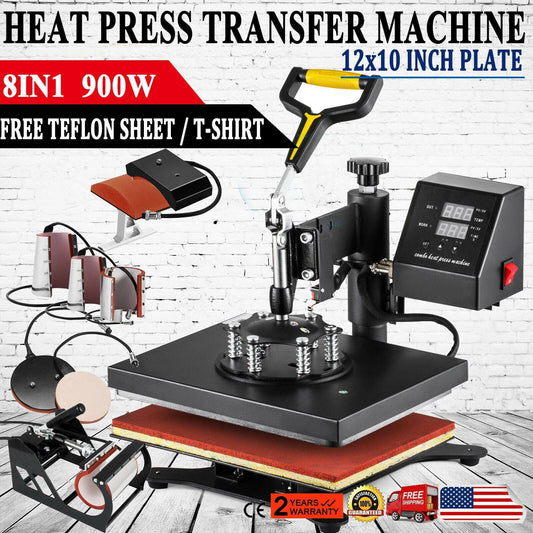 VEVOR Portable Heat Press 12x10 Inch 2 in 1 Easy Vietnam