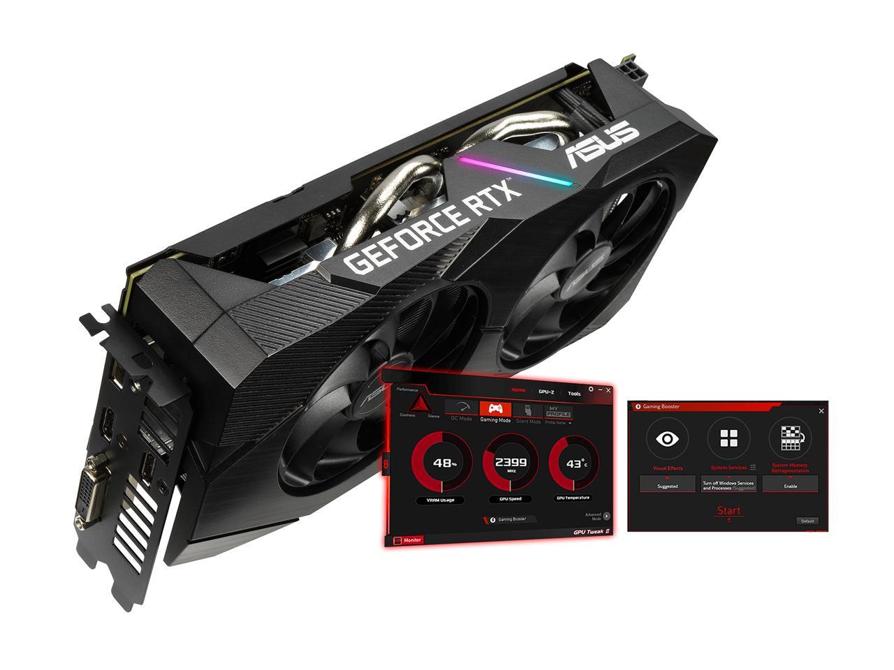 Asus Geforce Rtx 2060 Overclocked 6G Gddr6 Dual-Fan Evo Edition Vr