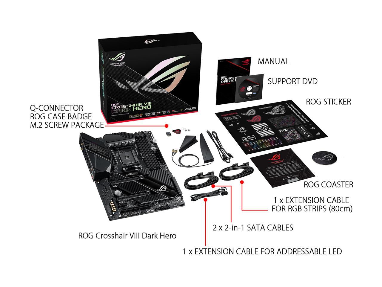 Asus Rog Crosshair Viii Dark Hero Socket Am4/ Amd X570/ Ddr4/ 2