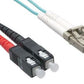 Axiom Lcsc10Ga-2M-Ax Fibre Optic Cable 2X Lc 2X Sc Ofnr Om3 Aqua Colour