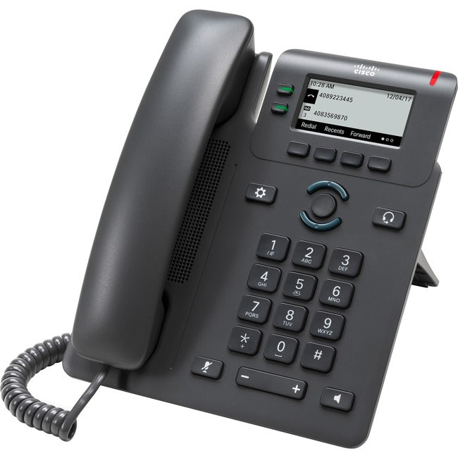 Cisco 6821 Ip Phone - Corded - Corded - Wall Mountable, Desktop - Charcoal