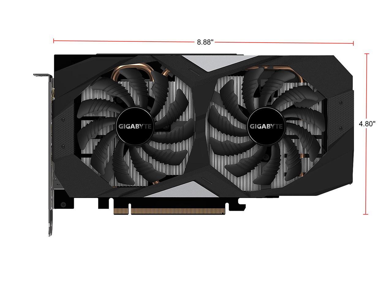 Gigabyte Geforce Rtx 2060 Oc 6G Graphics Card, 2 X Windforce Fans, 6Gb  192-Bit Gddr6, Gv-N2060Oc-6Gd Video Card