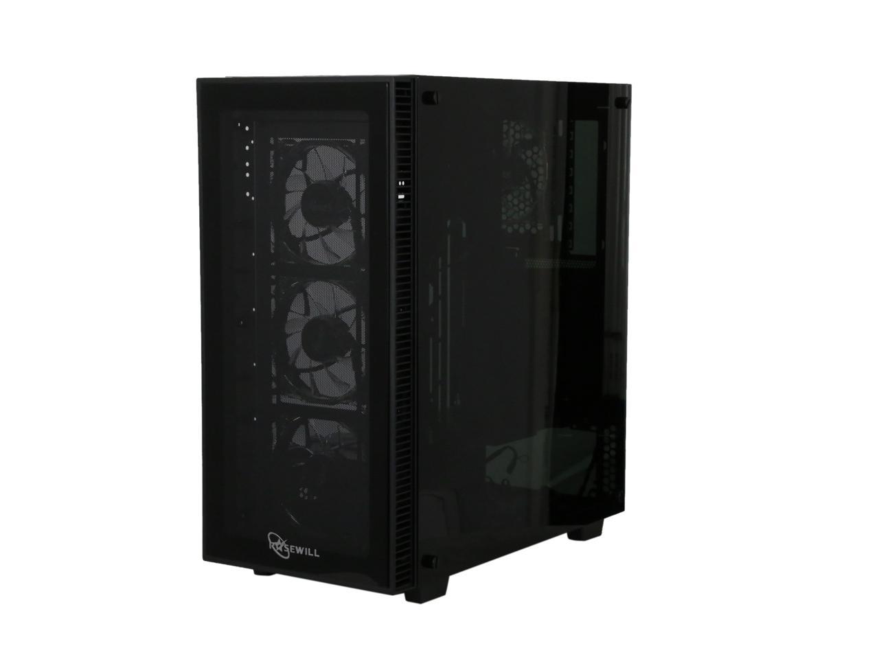 Rosewill Atx Mid Tower Gaming Pc Computer Case With Blue Led Fans - Cullinan Mx-Blue