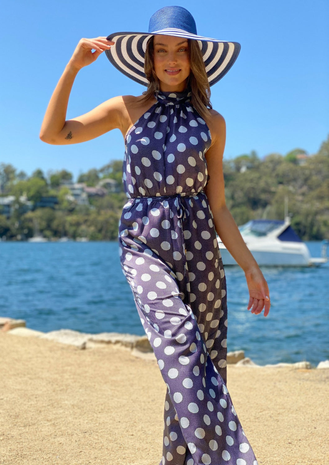 polka dot jumpsuit