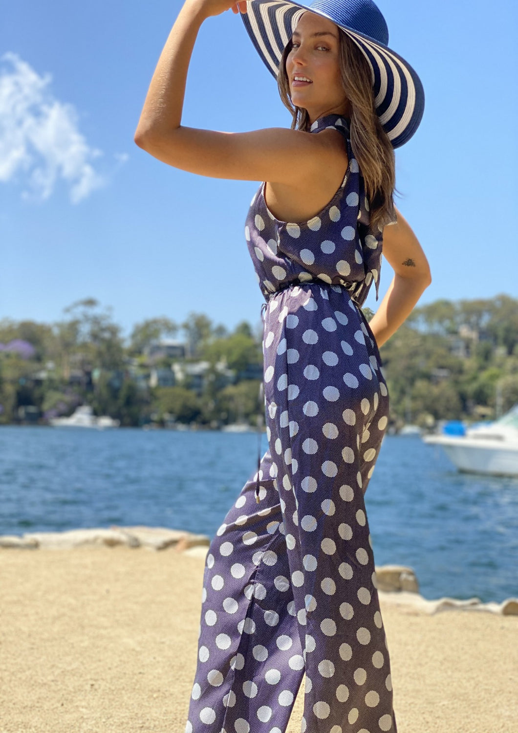 polka dot jumpsuit