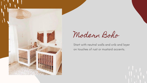 modern boho nursery