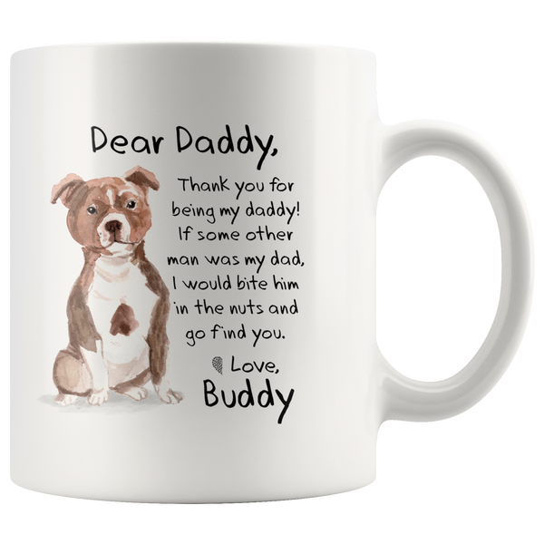 dear dad dog mug